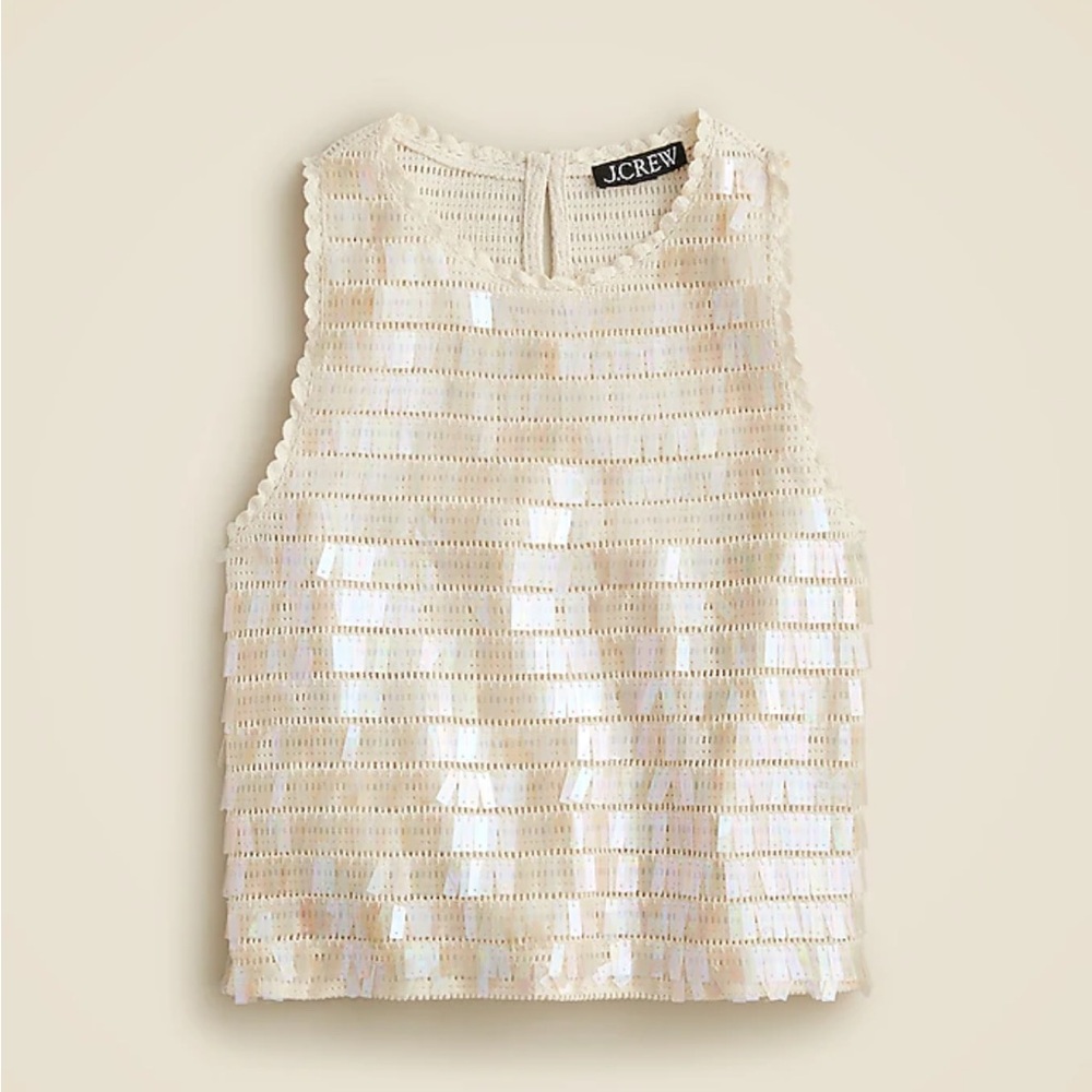 NWT crochet sequin tank